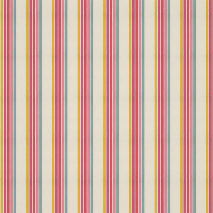 Harlequin Helter Skelter Stripe Cherry/Blossom/Pineapple/Sky Fabric Sample HLTF133542