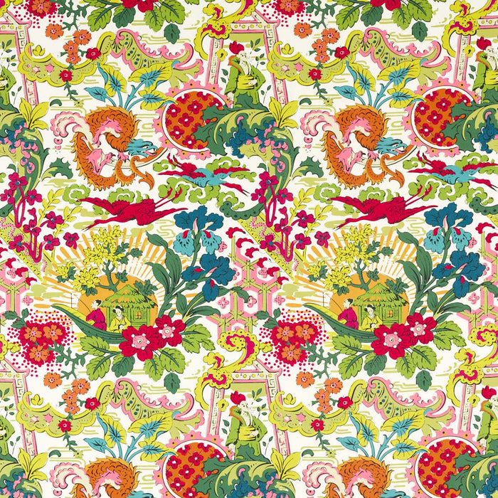 Harlequin Shenlong Pomegranate/Grounded/Incense Fabric Sample HLUM121055