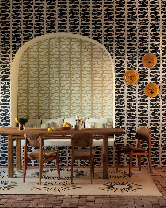 Pierre Frey Cancale Encre Wallpaper Sample FP012001