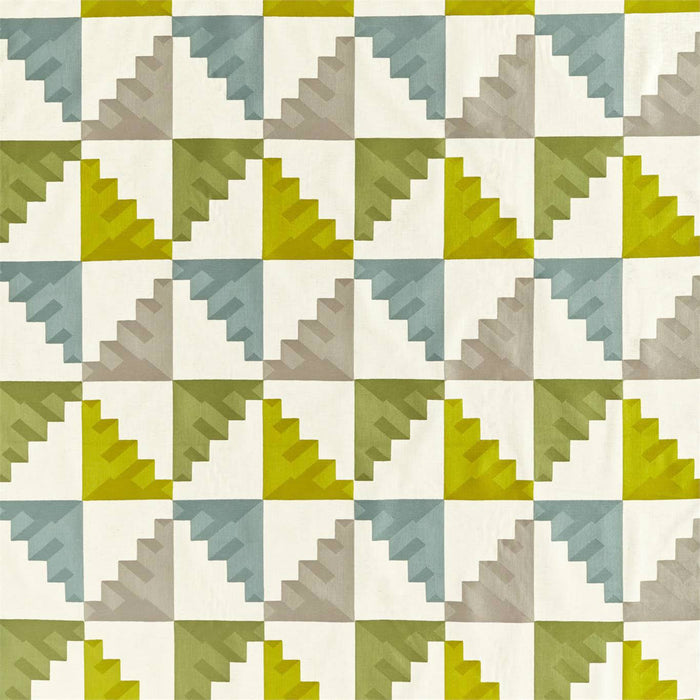 Harlequin Mehari Lime/ Harbour/ Stone Fabric Sample HMIF133051