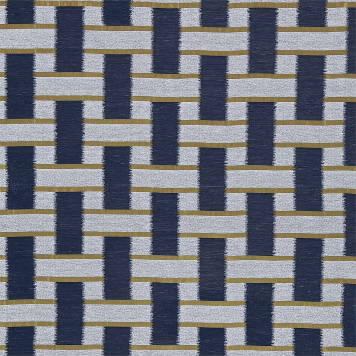 Harlequin Saki Indigo/Ochre Fabric Sample HMOS131352