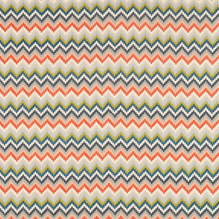 Harlequin Minouri Teal/Mandarin/Lichen Fabric Sample HMTE132767