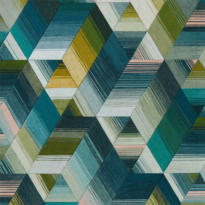 Harlequin Arccos Emerald/Blush Wallpaper Sample HMWF111970