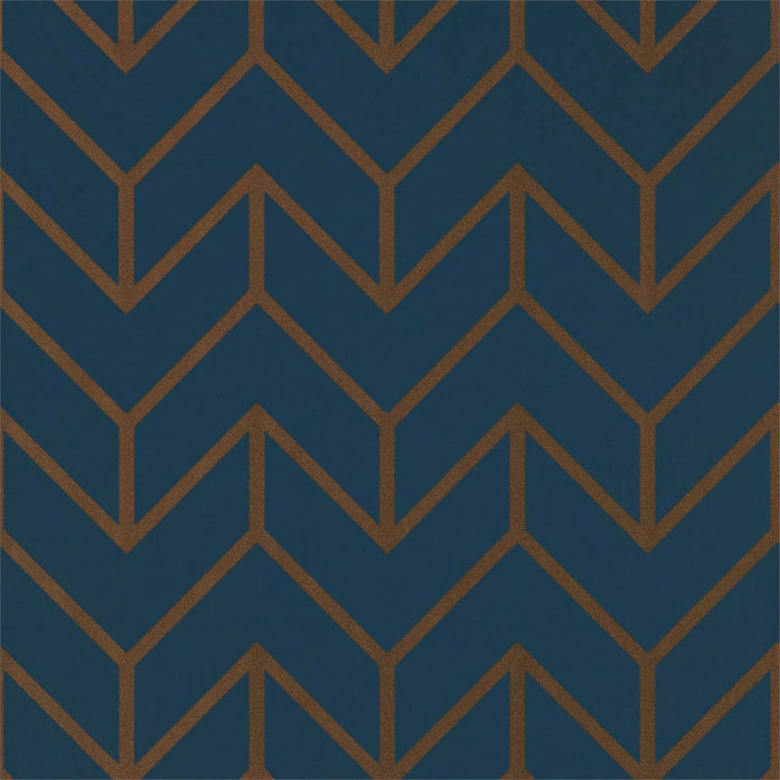Harlequin Tessellation Marine/Copper Wallpaper Sample HMWF111986