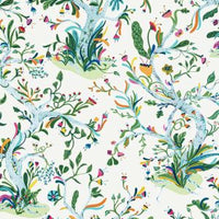 Hinson Enchanted Meadow Aqua Fabric HN166540001