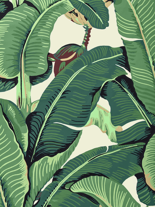 Hinson Hinson Palm - Cotton Print Green Fabric HN420100001