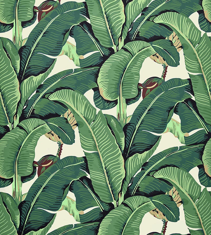 Hinson Hinson Palm - Cotton Print Green Fabric HN420100001