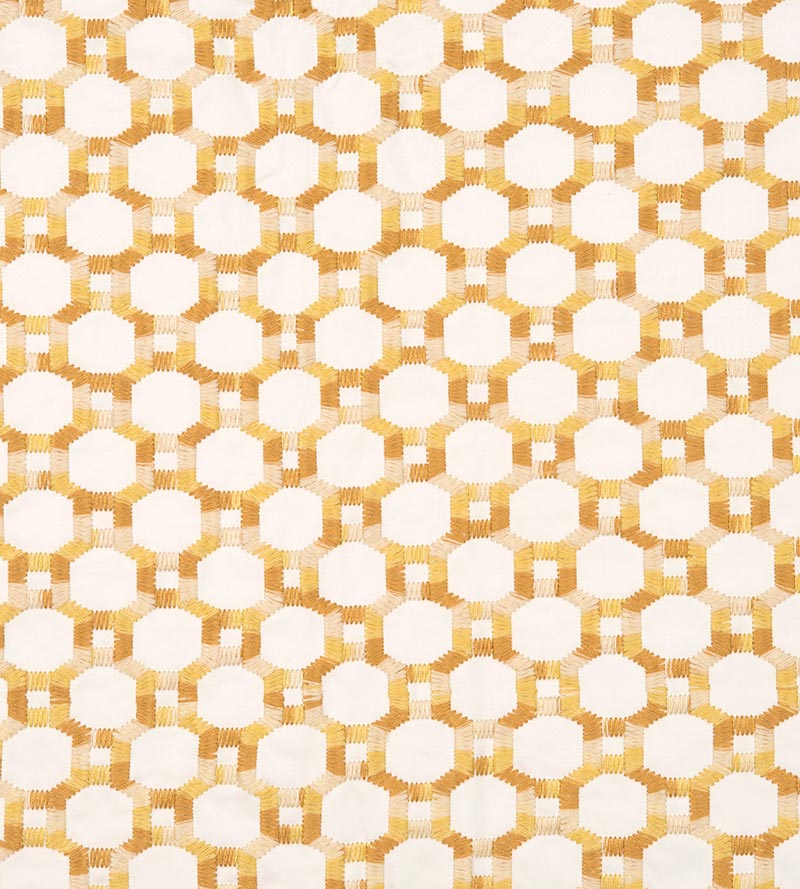 Hinson Island Trellis Yellow Fabric Sample HN420140002