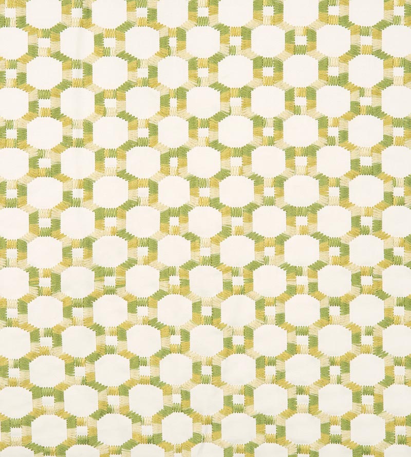 Hinson Island Trellis Green Fabric Sample HN420140005