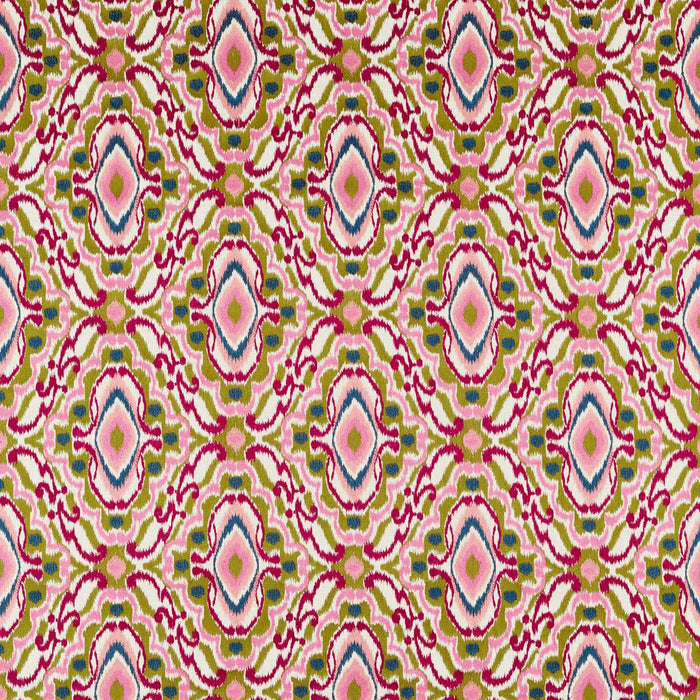 Harlequin Ixora Pomegranate/Tree Canopy/Ink Fabric Sample HQN2133892