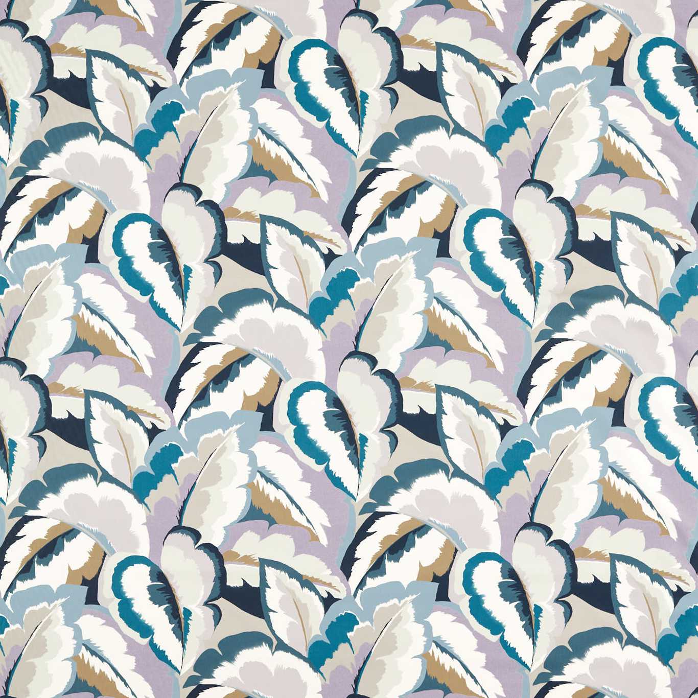 Harlequin Calathea Cornflower/Azul/Shiitake/Wild Water Fabric Sample HQN3121137