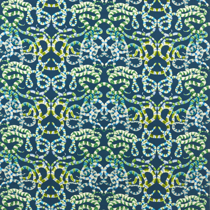 Harlequin Serpenti Velvet Onsen/Emerald/Azul Fabric Sample HQN3121139