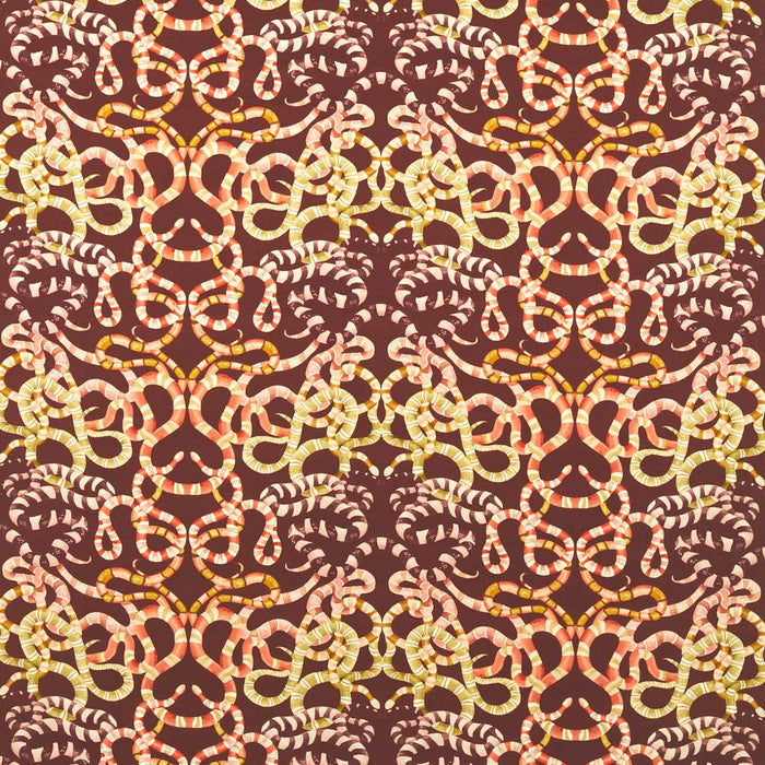 Harlequin Serpenti Velvet Brazilian Rosewood/Grounded/Amber Light Fabric Sample HQN3121140