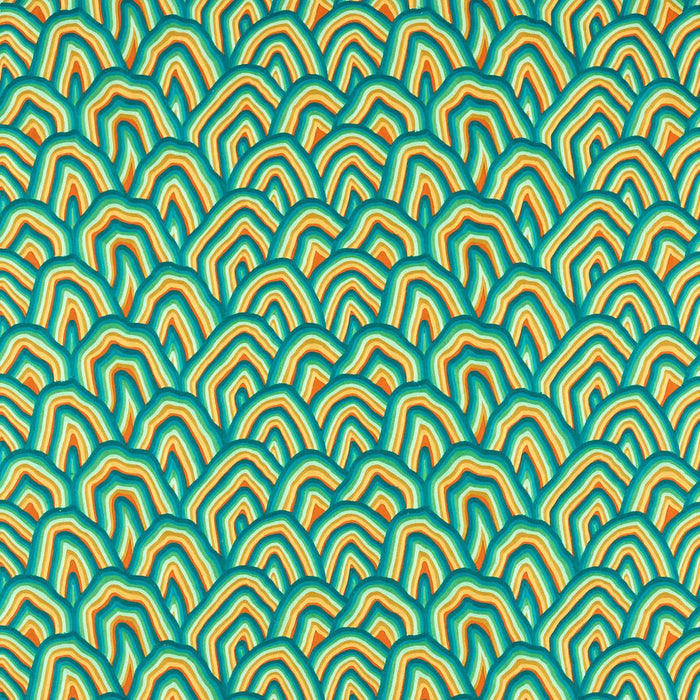 Harlequin Kumo Wilderness/Amber Light/Paprika Fabric Sample HQN3133908