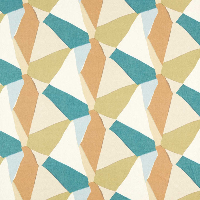 Harlequin Sumi Reflect Marine/Grass/Taupe Fabric Sample HRFD121200