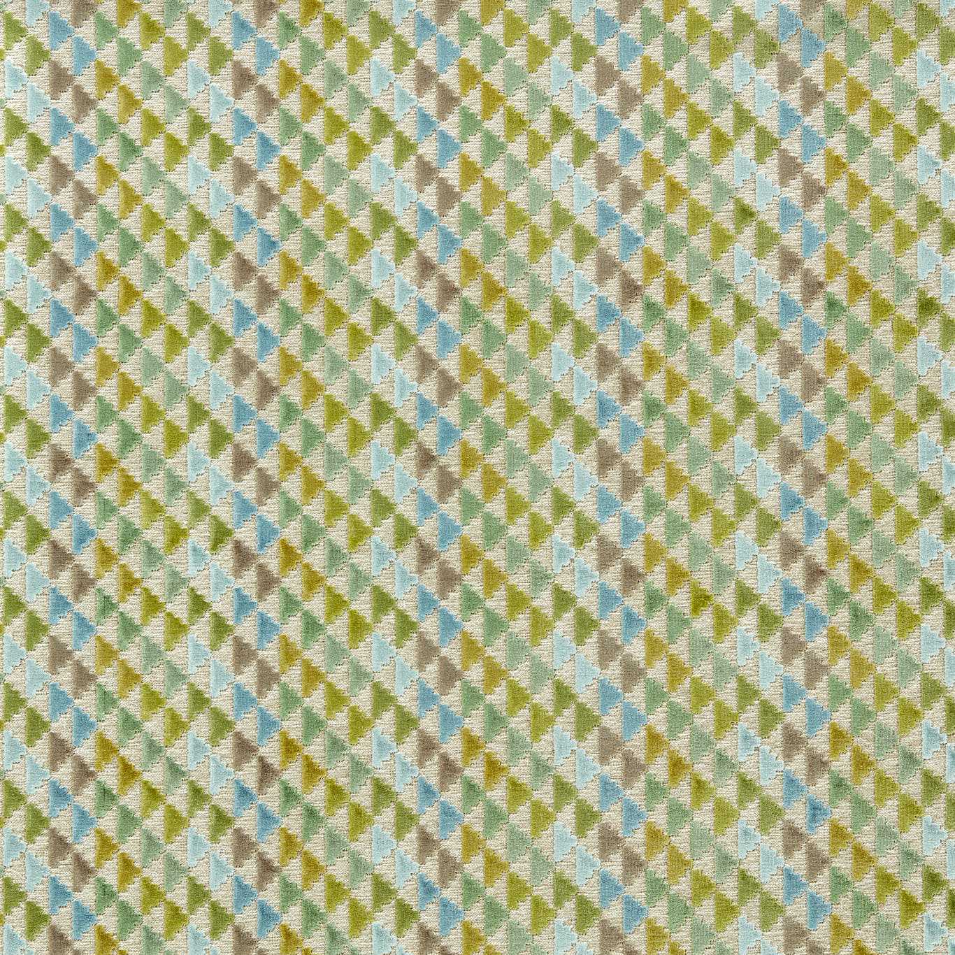 Harlequin Vidi Kelly/Sky/Linen Fabric Sample HRFV134023