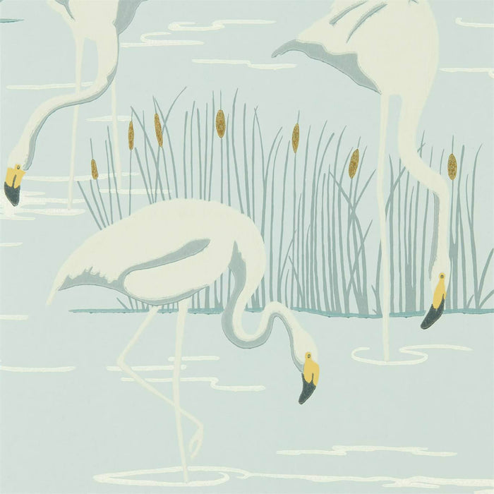 Harlequin Salinas Ice/Linen/Dijon Wallpaper Sample HSAW112155