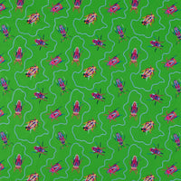 Harlequin Jewel Beetles Emerald Fabric HSRF133983