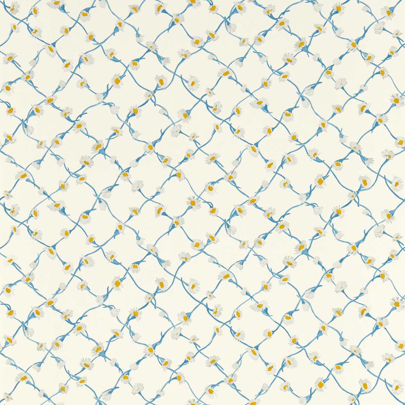 Harlequin Daisy Trellis Lapis/Pearl Wallpaper Sample HSRW113044