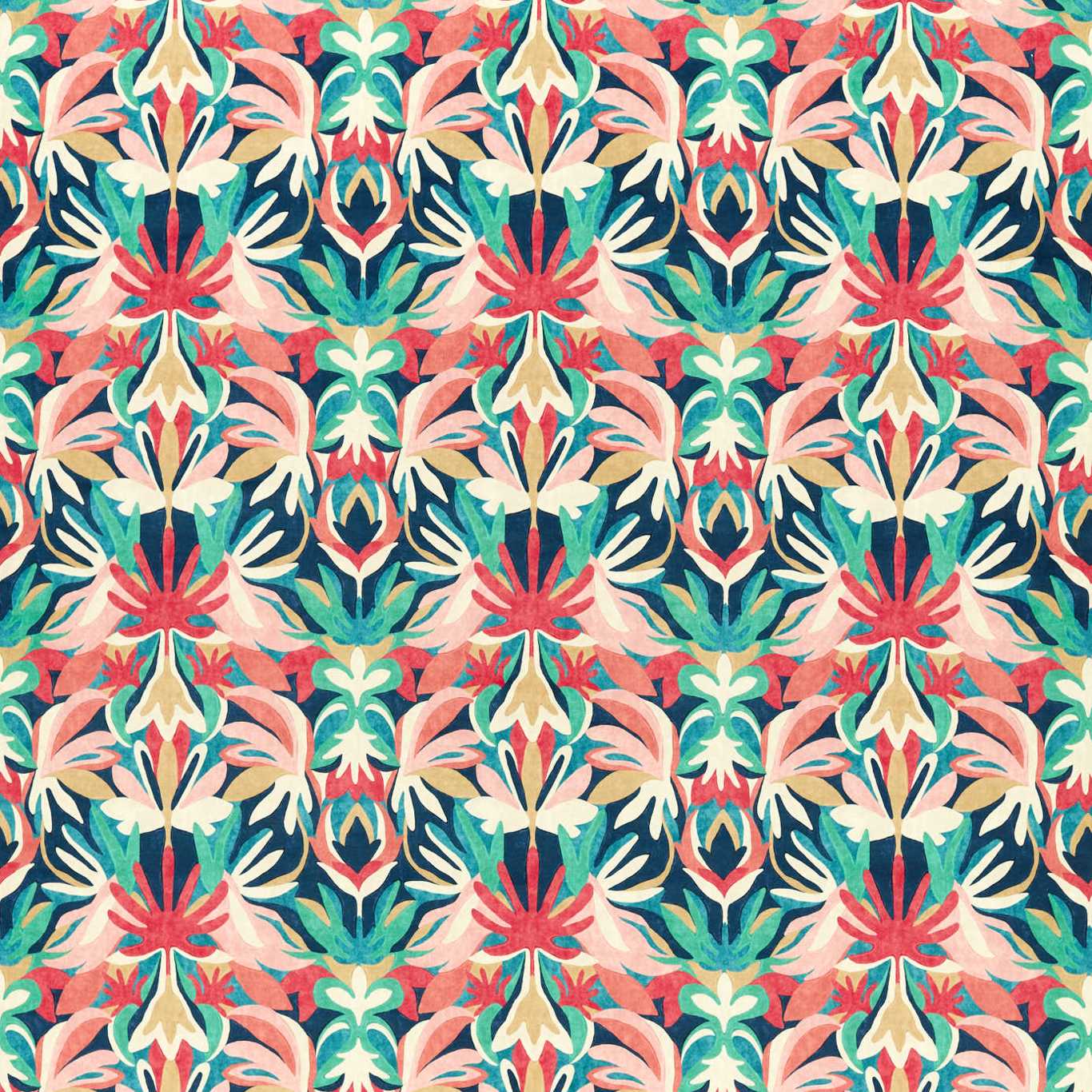 Harlequin Melora Brazilian Rosewood/ Ink/ Amazonia Fabric Sample HTEF120997