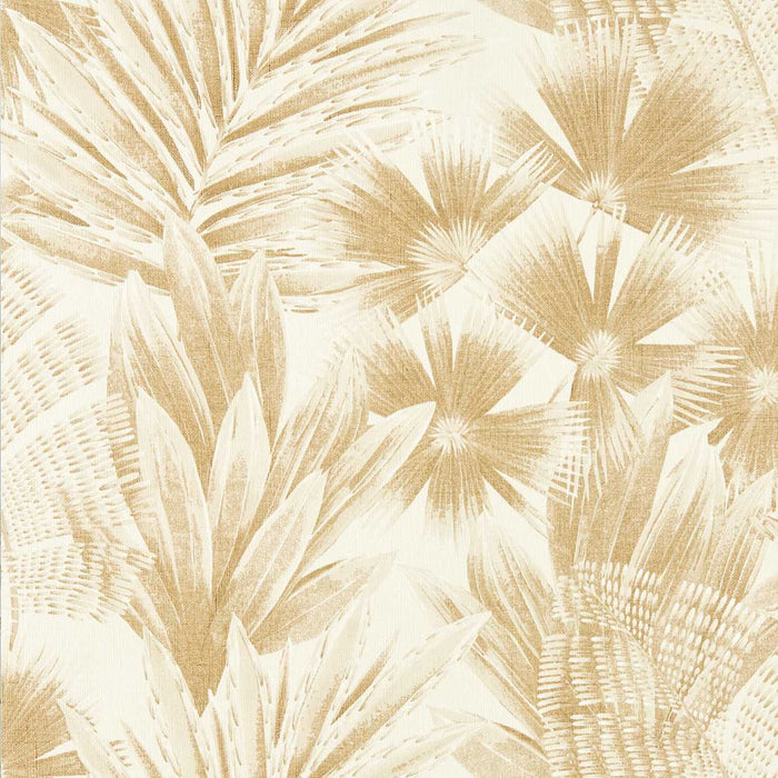 Harlequin Matupi Parchment/ Gold Wallpaper Sample HTEW112774