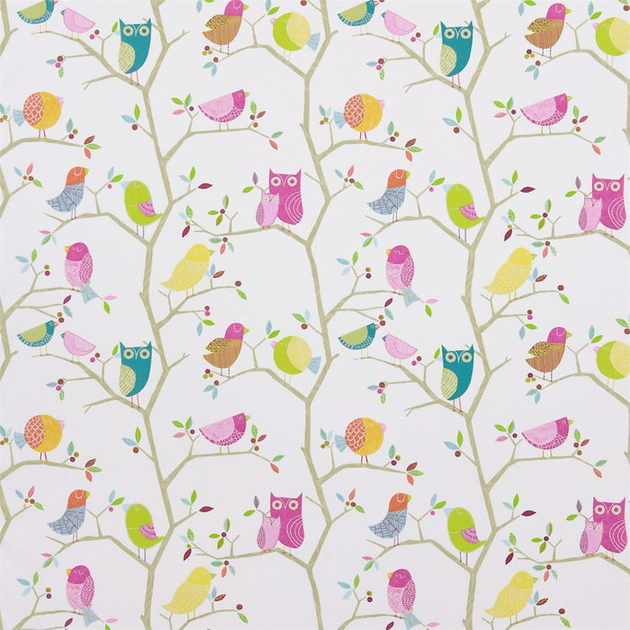 Harlequin What A Hoot Pink/Blue/Lime Fabric Sample HWO03224