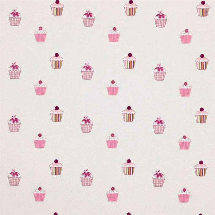 Harlequin Cupcakes Pink on Cream Fabric Sample HWO03263