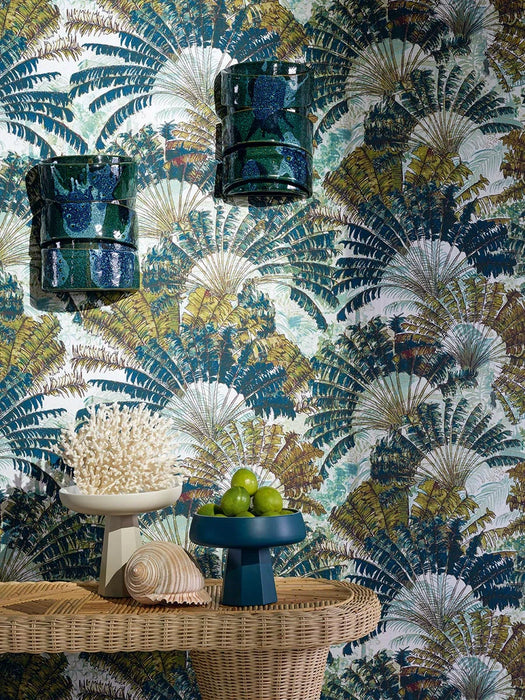 Pierre Frey L'Arbre Du Voyageur Vegetal Wallpaper Sample FP142001