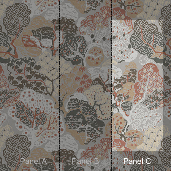 Brentano Haiku Mount Fuji Panel C Wallpaper Sample V109-2C