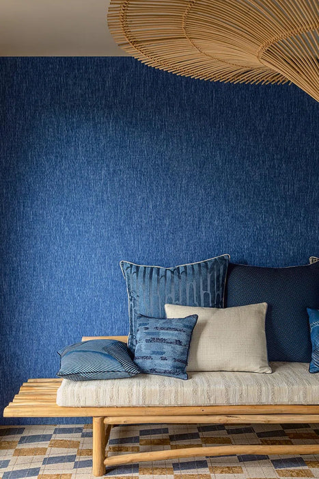 Pierre Frey Tottori Indigo Wallpaper Sample FP052001