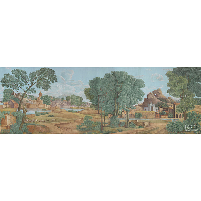 Schumacher Arcadia Multicolor Wallpaper Sample IK2000