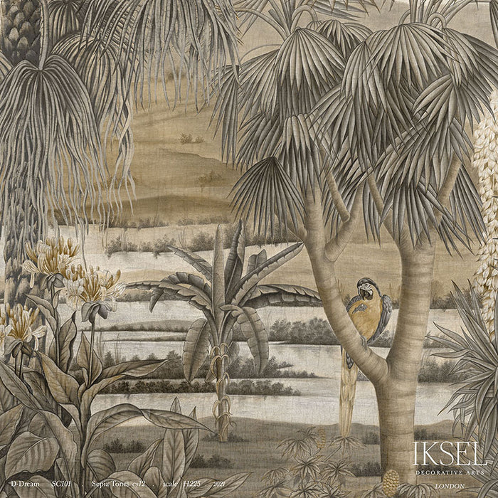 Schumacher D-Dream Sepia Tones Wallpaper Sample IK2401