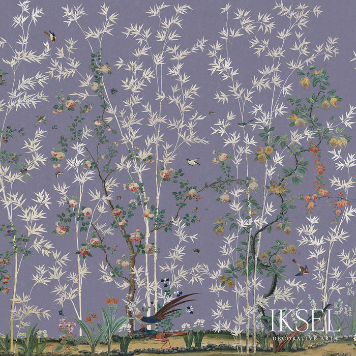 Schumacher Eastern Eden Mauve Wallpaper Sample IK2502