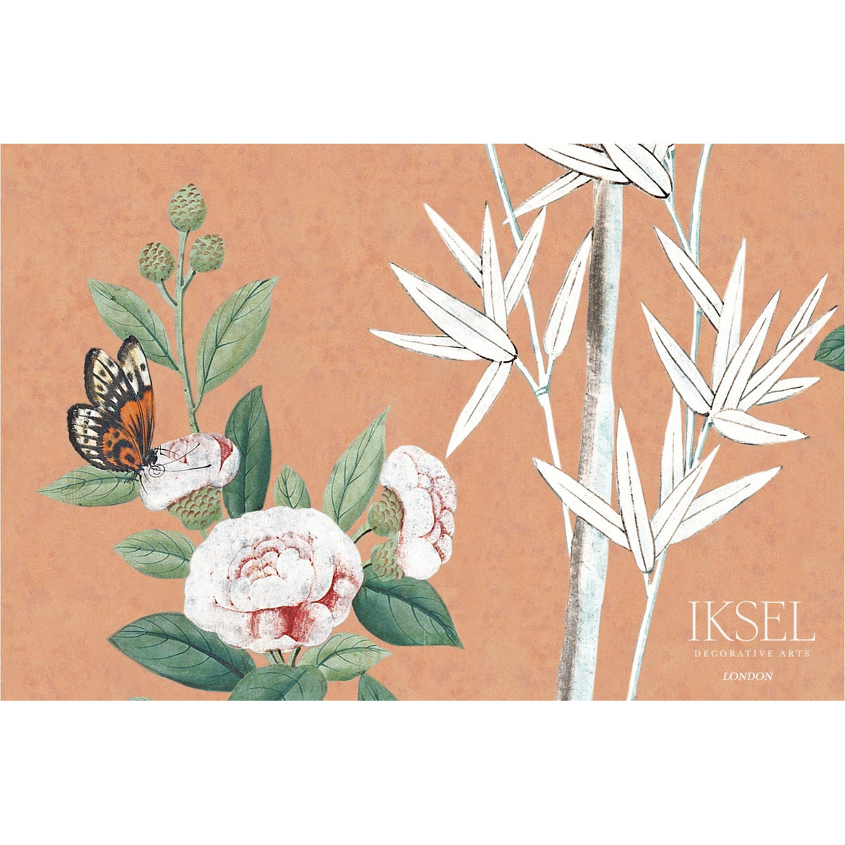 Schumacher Eastern Eden Terra Cotta Wallpaper Sample IK2504