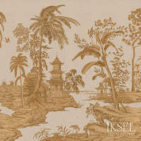 Iksel Exotic Chinoiserie Biscuit Wallpaper IK2800