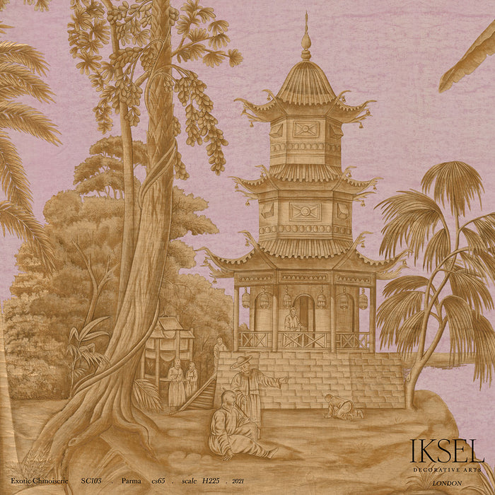 Schumacher Exotic Chinoiserie Parma Wallpaper Sample IK2807