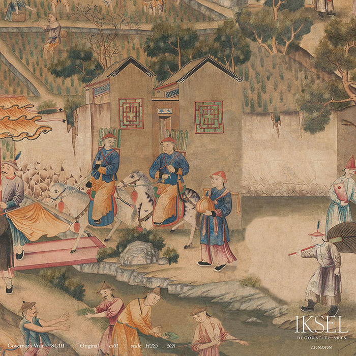 Schumacher Governor's Visit Original Wallpaper Sample IK2900