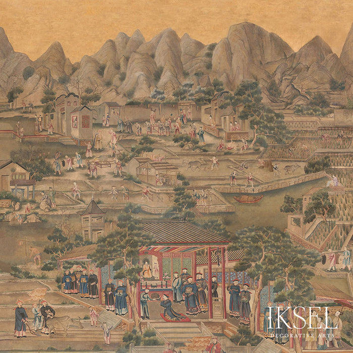 Schumacher Governor's Visit Original Wallpaper Sample IK2900