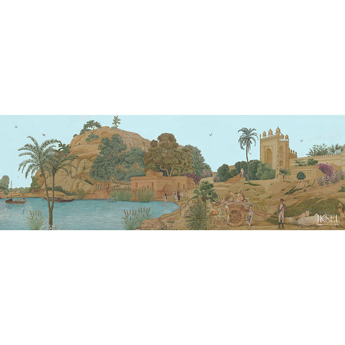 Schumacher Hindustan Multicolor Wallpaper Sample IK3000