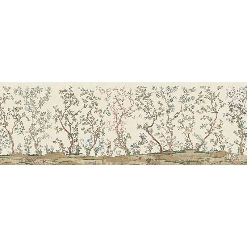 Schumacher Imperial Garden Bone Wallpaper Sample IK3100