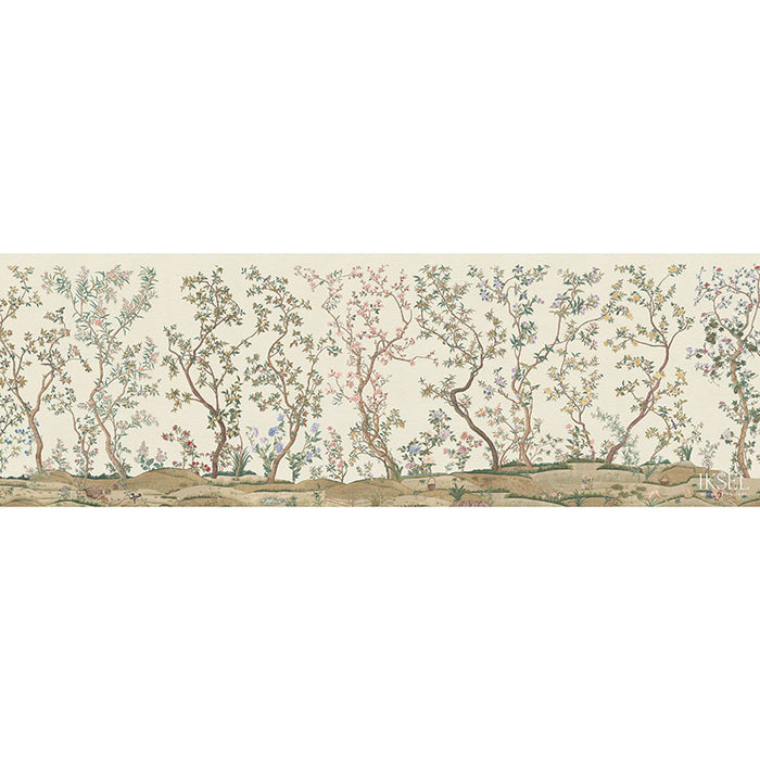 Schumacher Imperial Garden Bone Wallpaper Sample IK3100