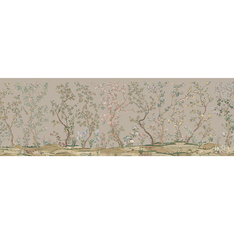 Schumacher Imperial Garden Chai Wallpaper Sample IK3101