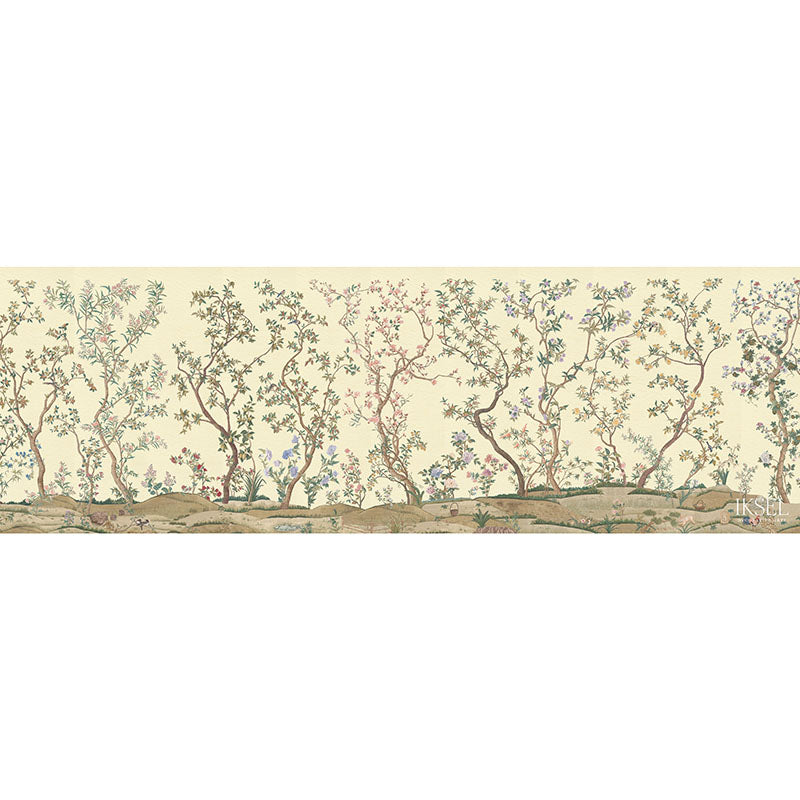 Schumacher Imperial Garden Ivory Wallpaper Sample IK3102