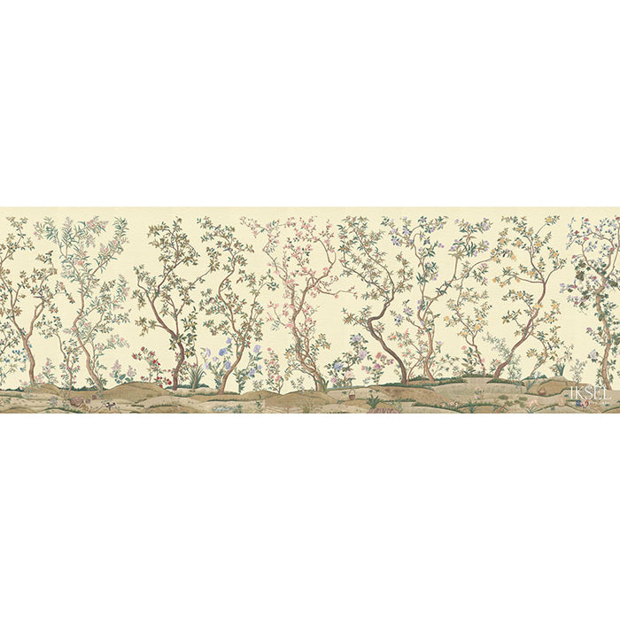 Schumacher Imperial Garden Ivory Wallpaper Sample IK3102