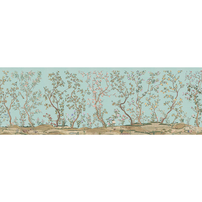 Schumacher Imperial Garden Celadon Wallpaper Sample IK3104