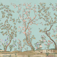 Iksel Imperial Garden Celadon Wallpaper IK3104