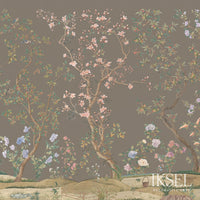 Iksel Imperial Garden Charcoal Taupe Wallpaper IK3107