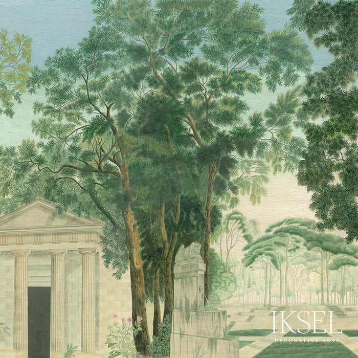 Schumacher Italian Panoramic Multicolor Wallpaper Sample IK3200