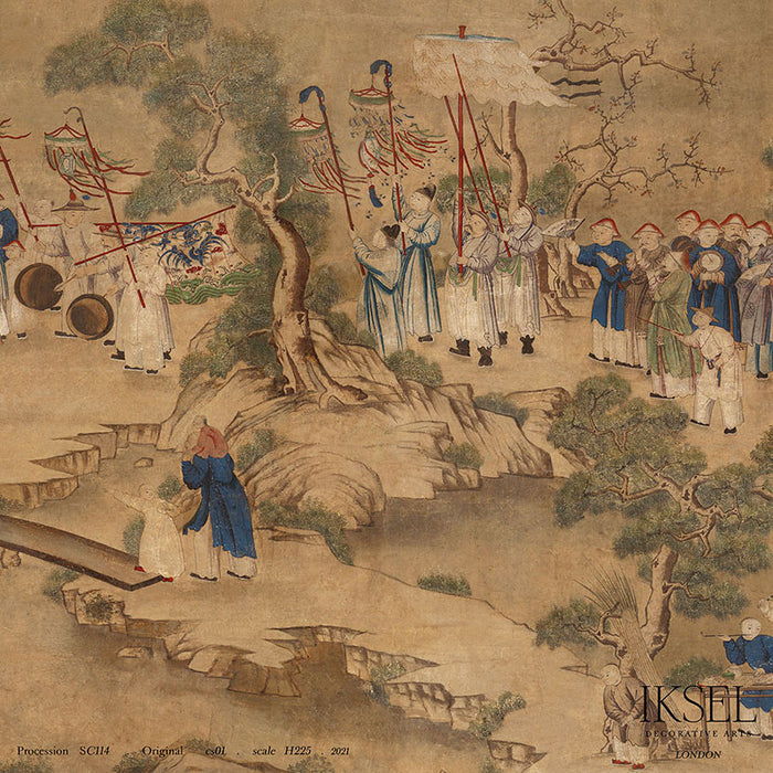 Schumacher Procession Original Wallpaper Sample IK3300