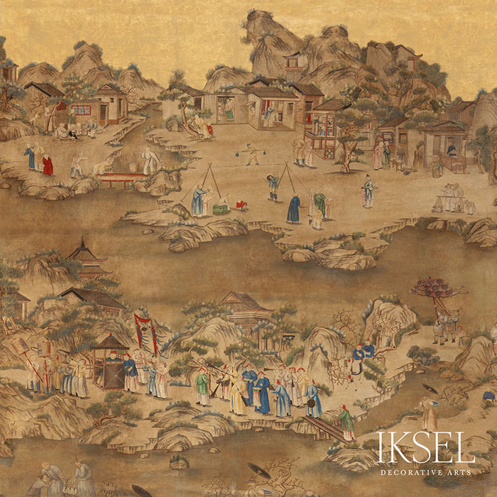 Schumacher Procession Original Wallpaper Sample IK3300